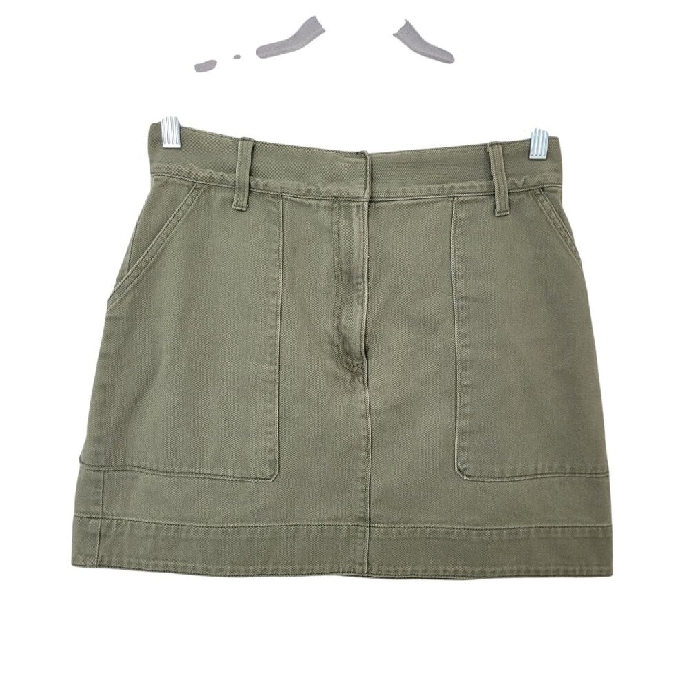 Banana Republic A-Line Mini Skirt Womens Size 10 Olive Green